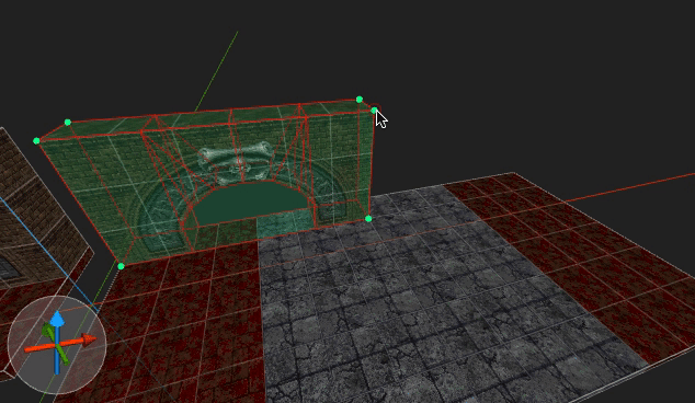 Dragging a corner of the bounding box