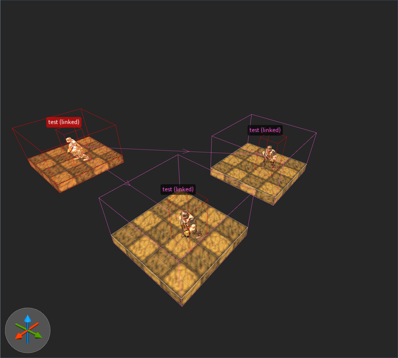 Linked Groups in 3D view (macOS)