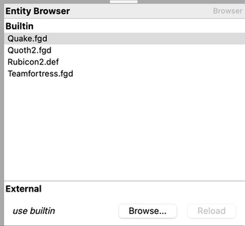 Entity definition editor