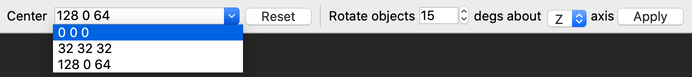 Rotate tool controls