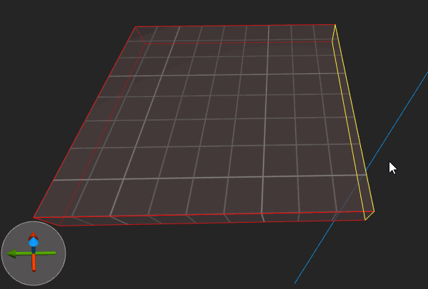 Splitting a brush inward in the 3D viewport