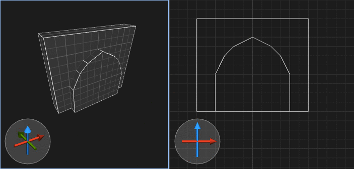 CSG subtracting to create an arch