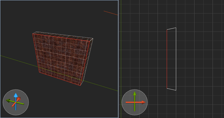 Selected brush face